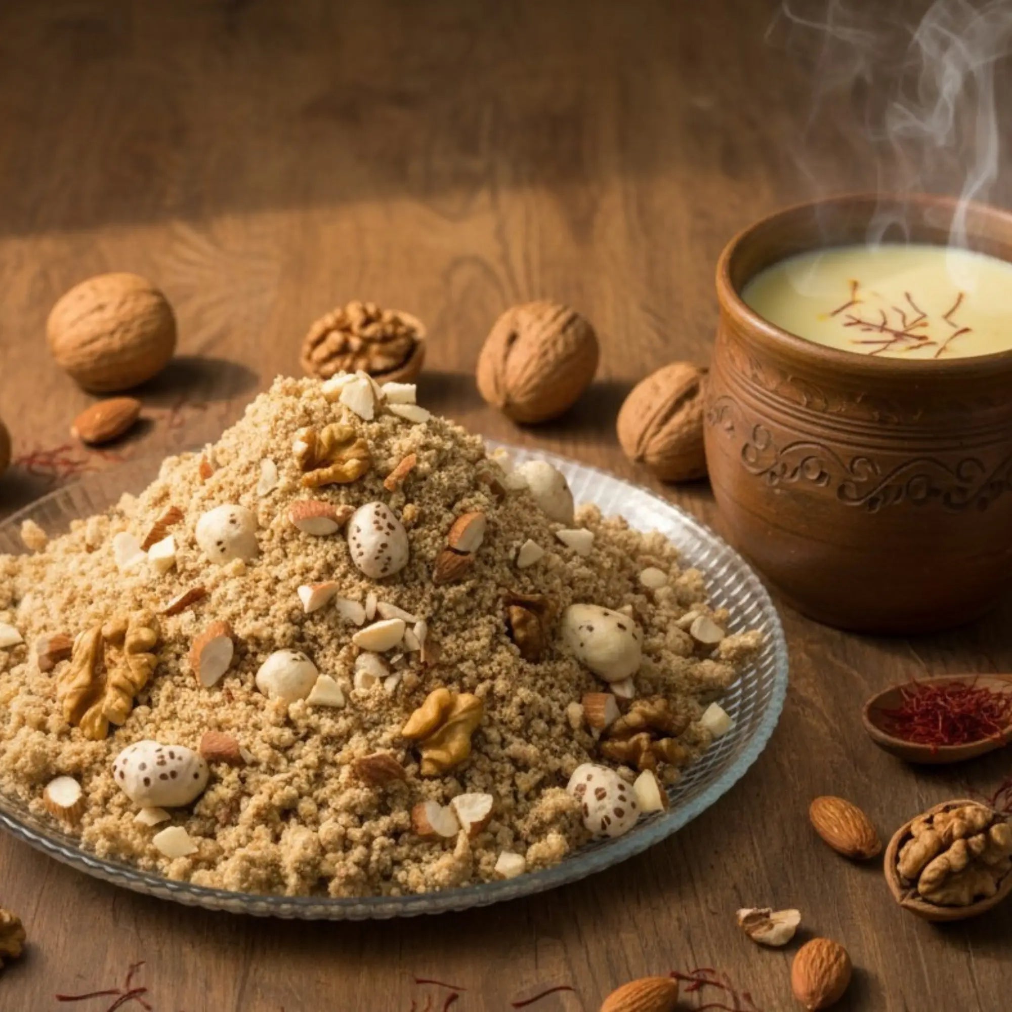 Pure panjiri traditional desi food for strength and energy